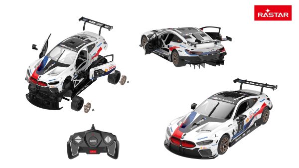 BMW M8 GTE 1:18 KIT 74 ΚΟΜΜΑΤΙΑ ΤΗΛΕΚΑΤΕΥΘΥΝΟΜΕΝΟ ΛΕΥΚΟ  Ν - Image 2